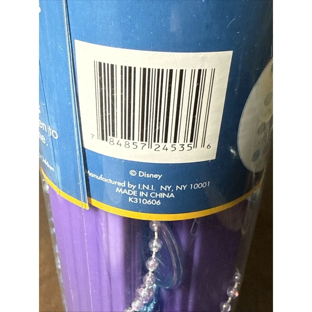NEW Disney Tinkerbell & Stars Plastic Beaded Door Curtain Iridescent Purple Blue